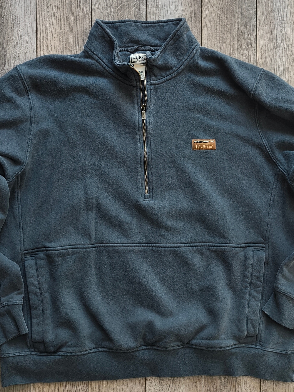 L.L. Bean Men's Quarter-Zip Fleece Pullover - Slate Blue